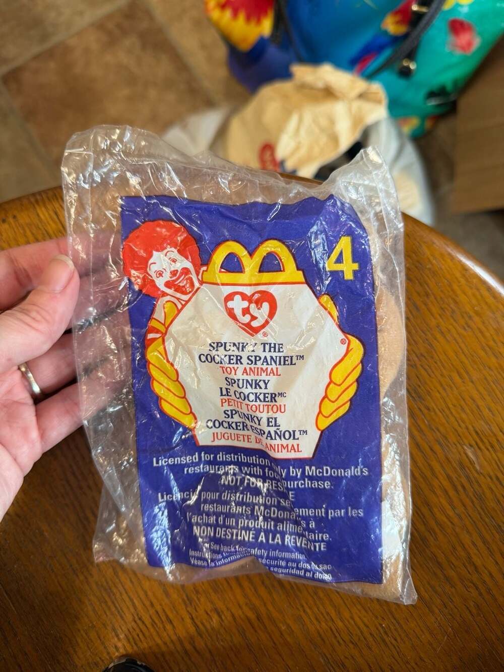 Ty Teenie Beanie Baby Spunky the Cocker Spaniel #4 McDonald's Happy Meal Toy 199